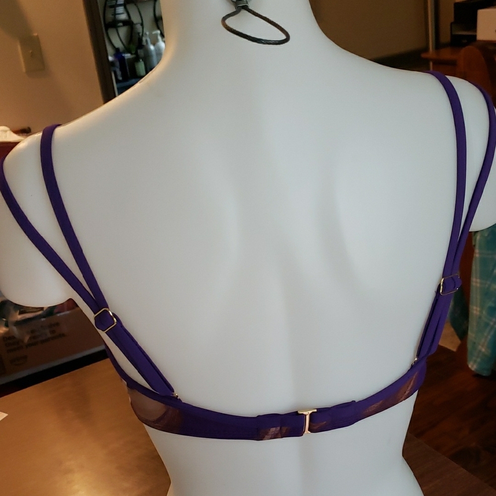 Tara Grinna Patterned Underwire Swim Top with Adjustable Straps 32/36 - Picture 7 of 7